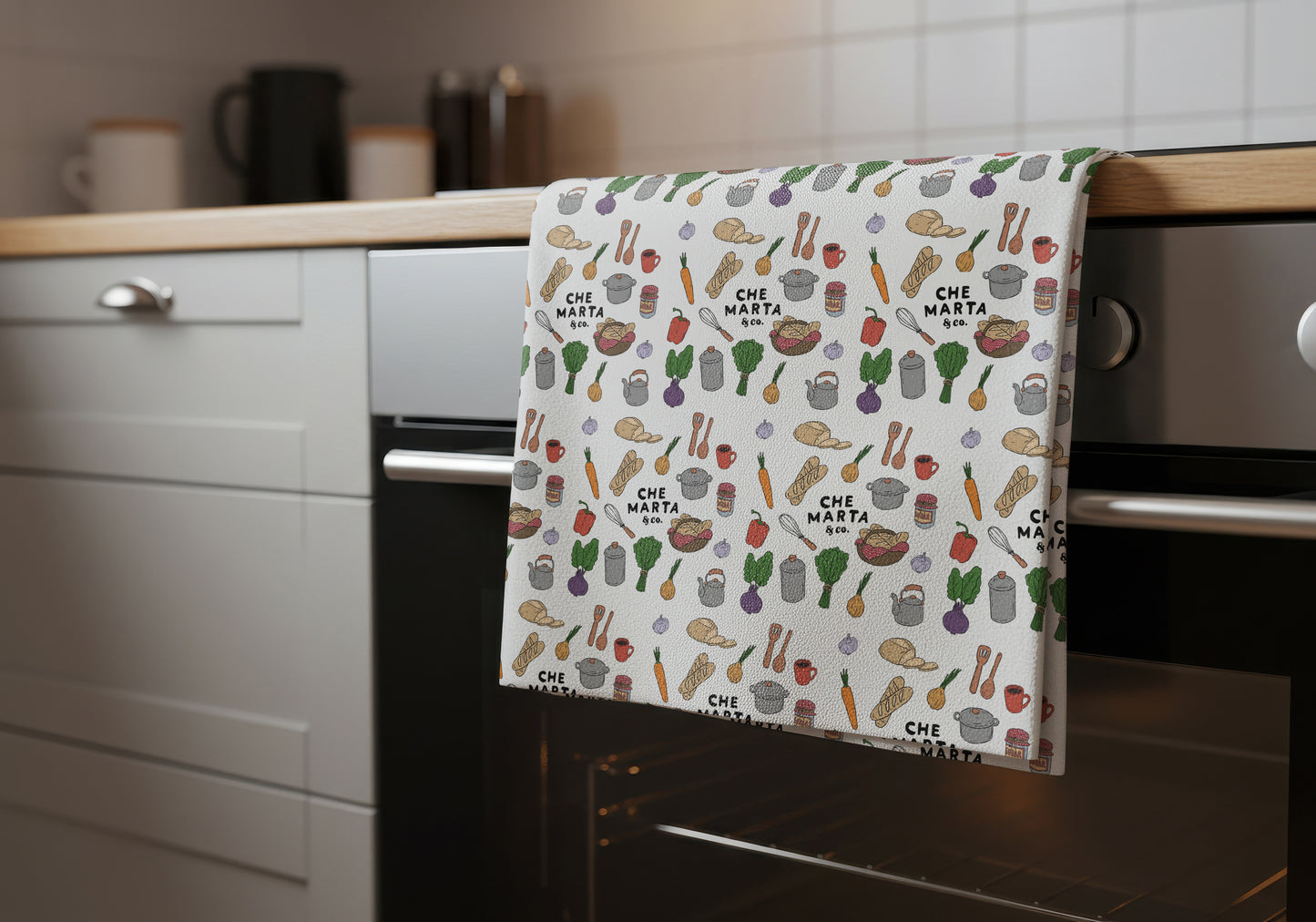 Che Marta Kitchen Gift Set, Tea Towel & Recipe Journal